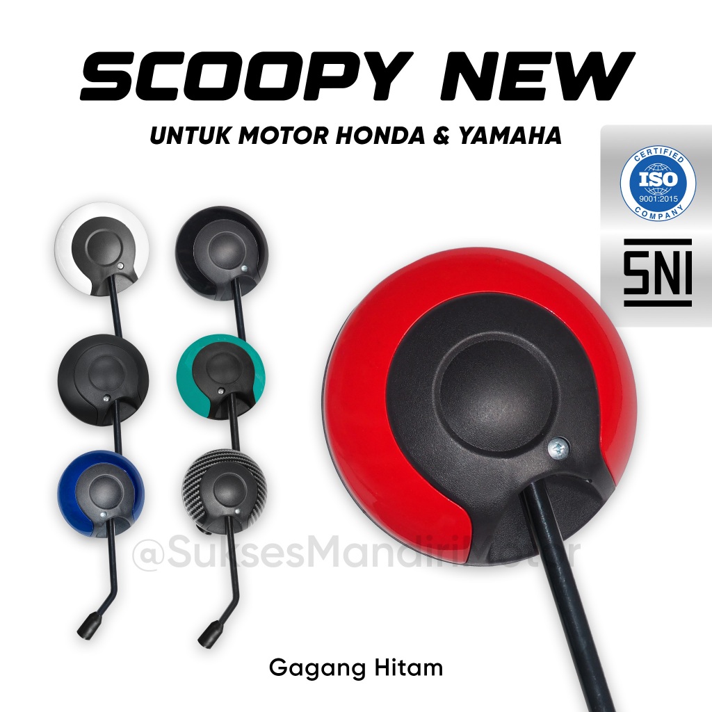 Spion Scoopy | Kaca Spion Motor Universal | Motor Honda, Yamaha & Suzuki | Kaca Spion Scoopy New Gag