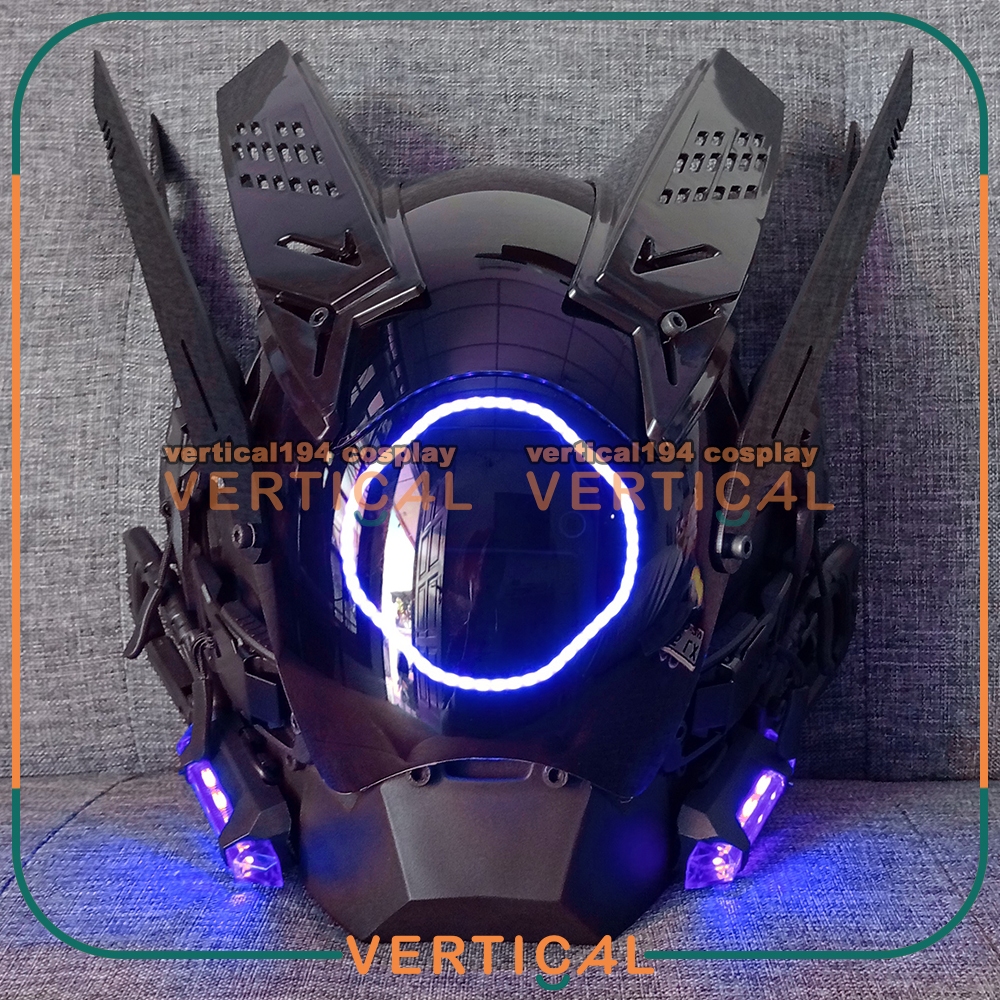 CYBERPUNK HELMET TECHWEAR COSPLAY MASK ROBOT KOSTUM TOPENG POLISI POLICE MASKER CYBER PUNK TECH WEAR