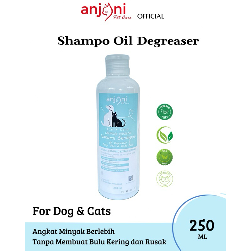 ANJANI PET CARE Shampo Kucing Oil Degreaser Shampoo Kucing Anti Rontok Membantu Untuk Anti Rontok,