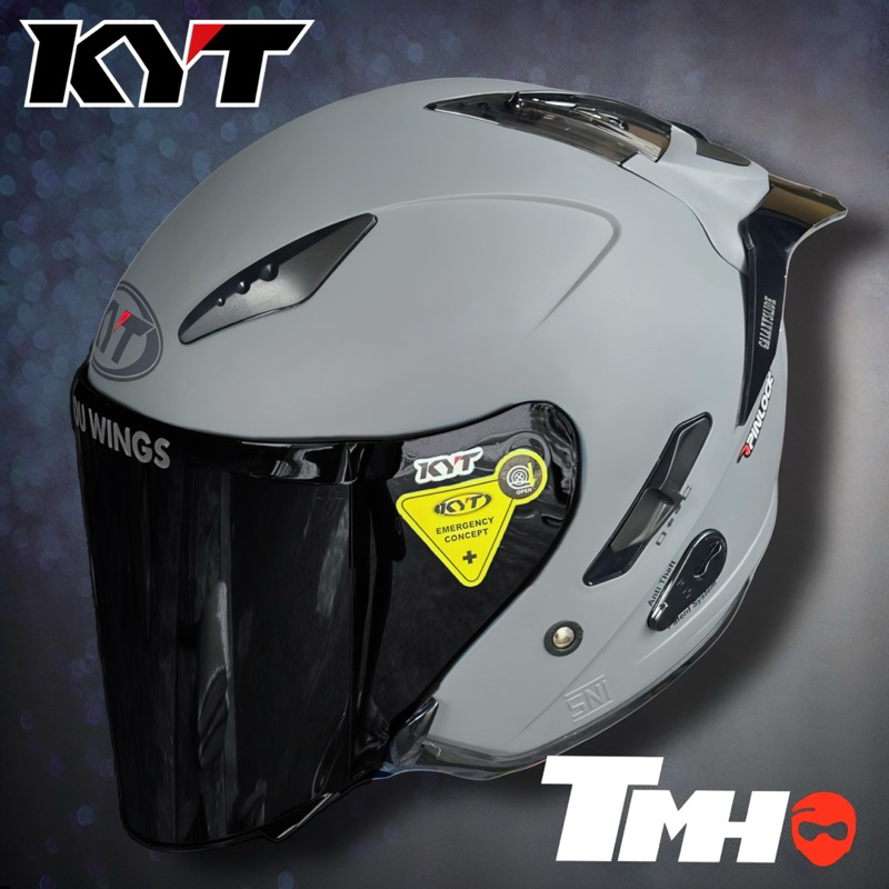 Kyt Galaxy Flat R Half Face Paket Ganteng Original