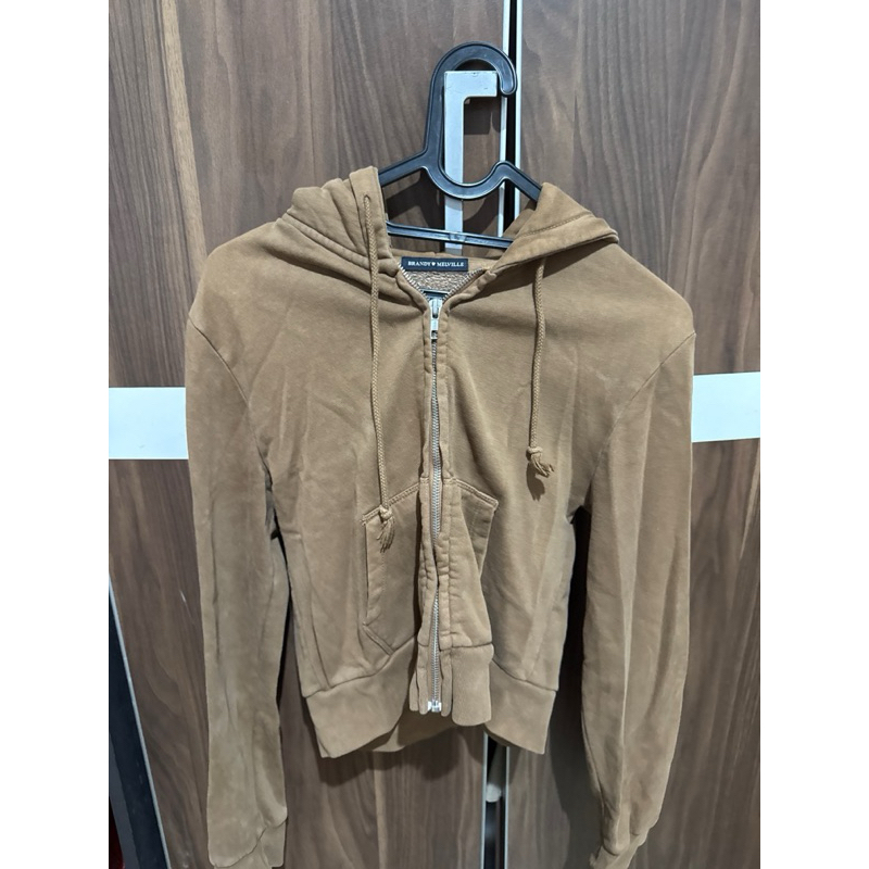 Hoodie Zipper Brown BrandyMelville