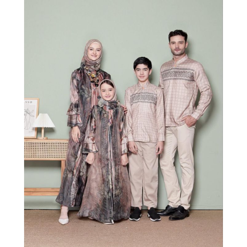 Elshanum Butik - Madani Family Set Sarimbit Keluarga Dress Wanita Dress Anak