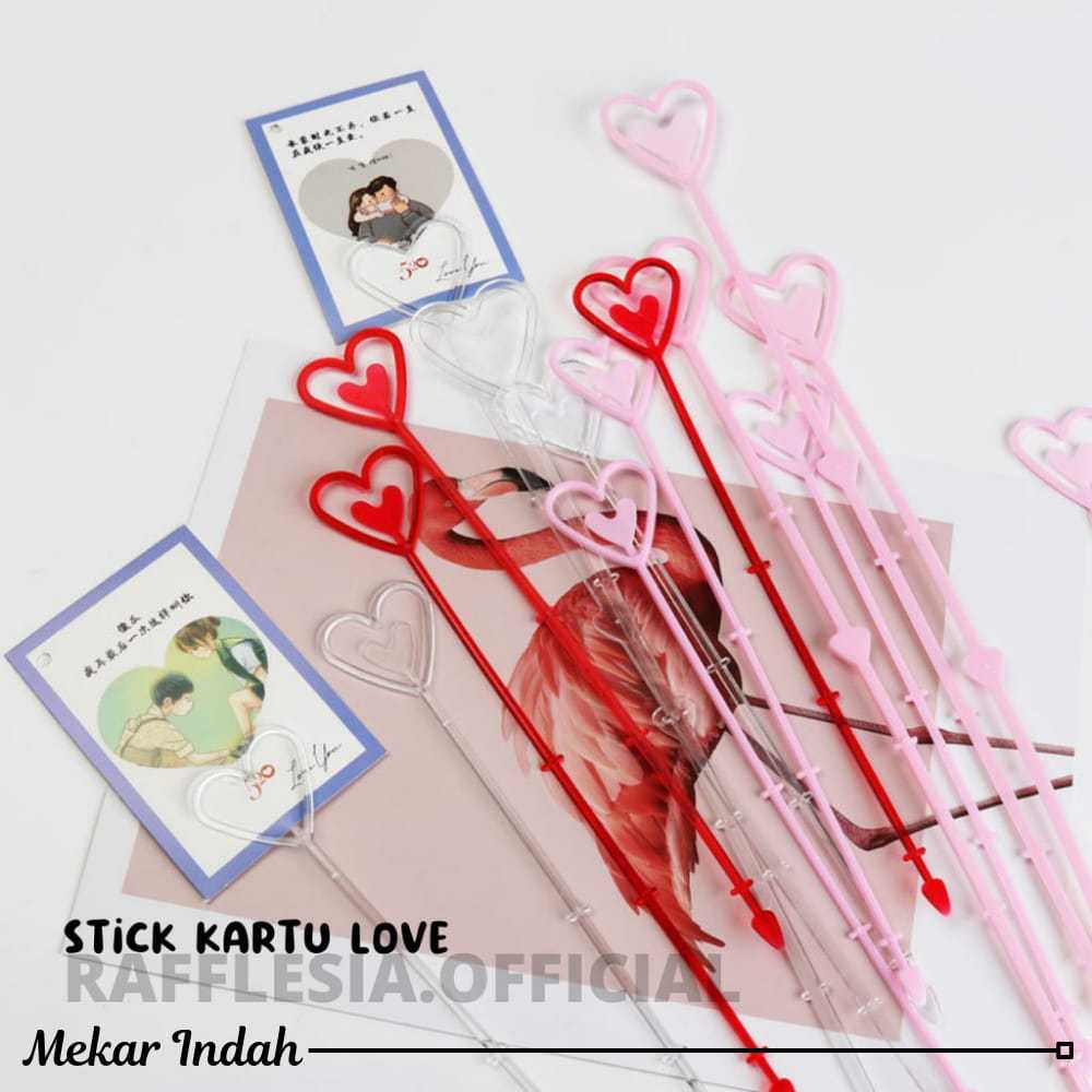 

STICK KARTU PLASTIK BENTUK PERSEGI / LOVE TRANSPARAN ECER PER TANGKAI / PLASTIC STICK CARD HOLDER