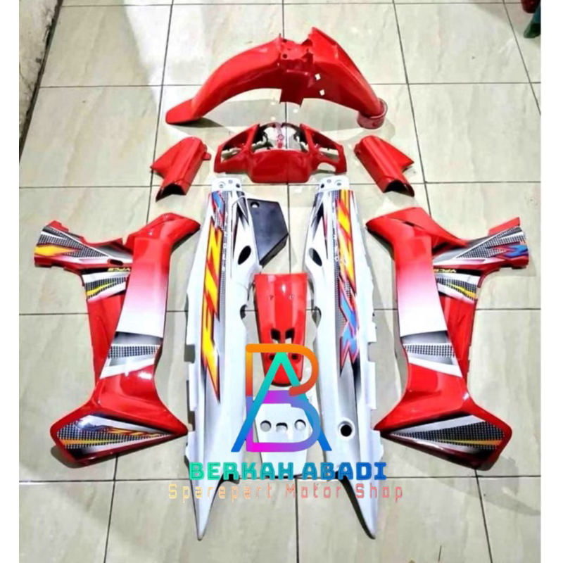 COVER BODY Full Set Halus F1ZR FizR SE Merah Putih 2004, cover body Motor Yamaha FizR.