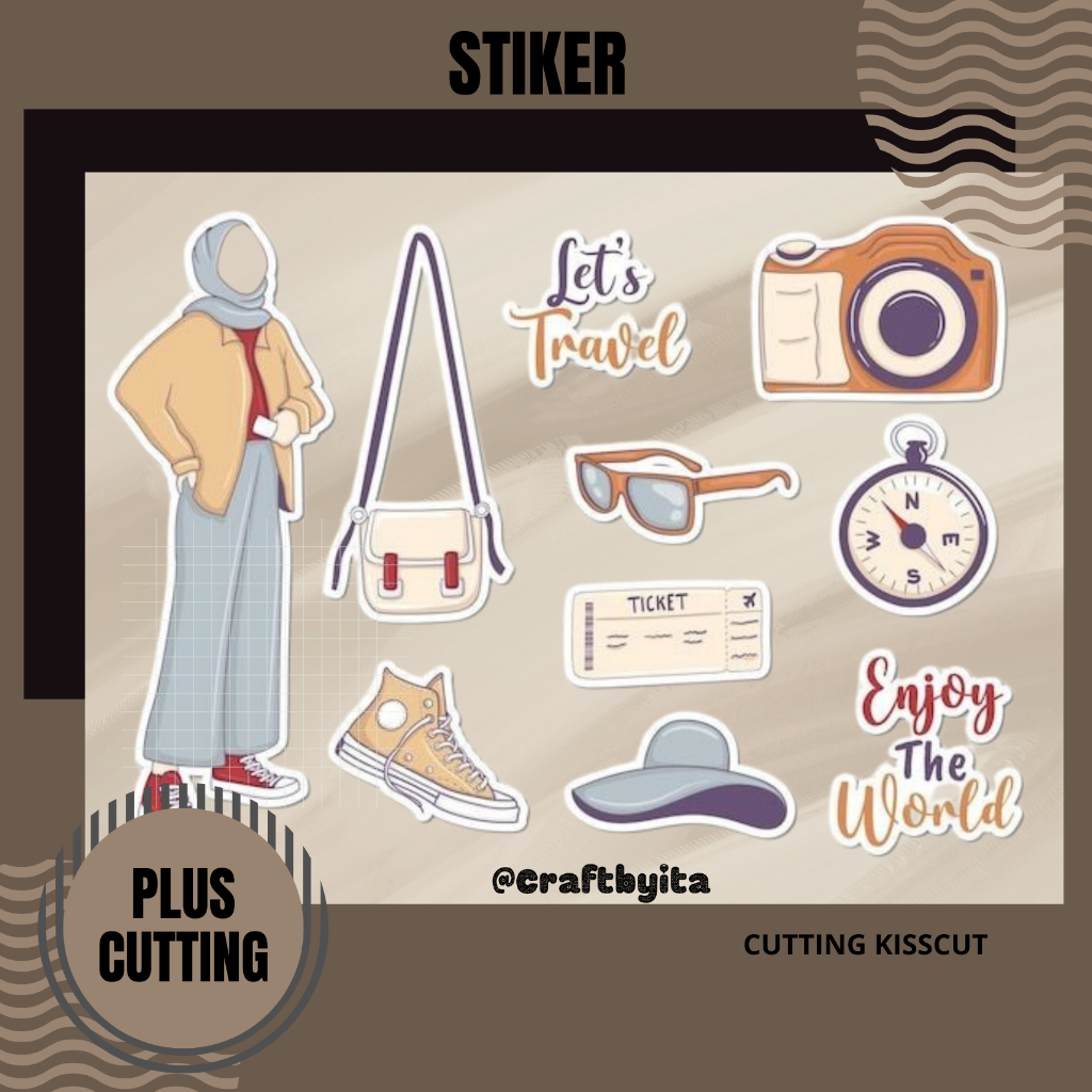 

Stiker Sheet A6 Vinyl Chromo GIRLS TRAVEL MURAH | Deco Planner | Kisscut | Diecut | Stiker Laptop | Stiker Tumbler | Stiker Jurnal