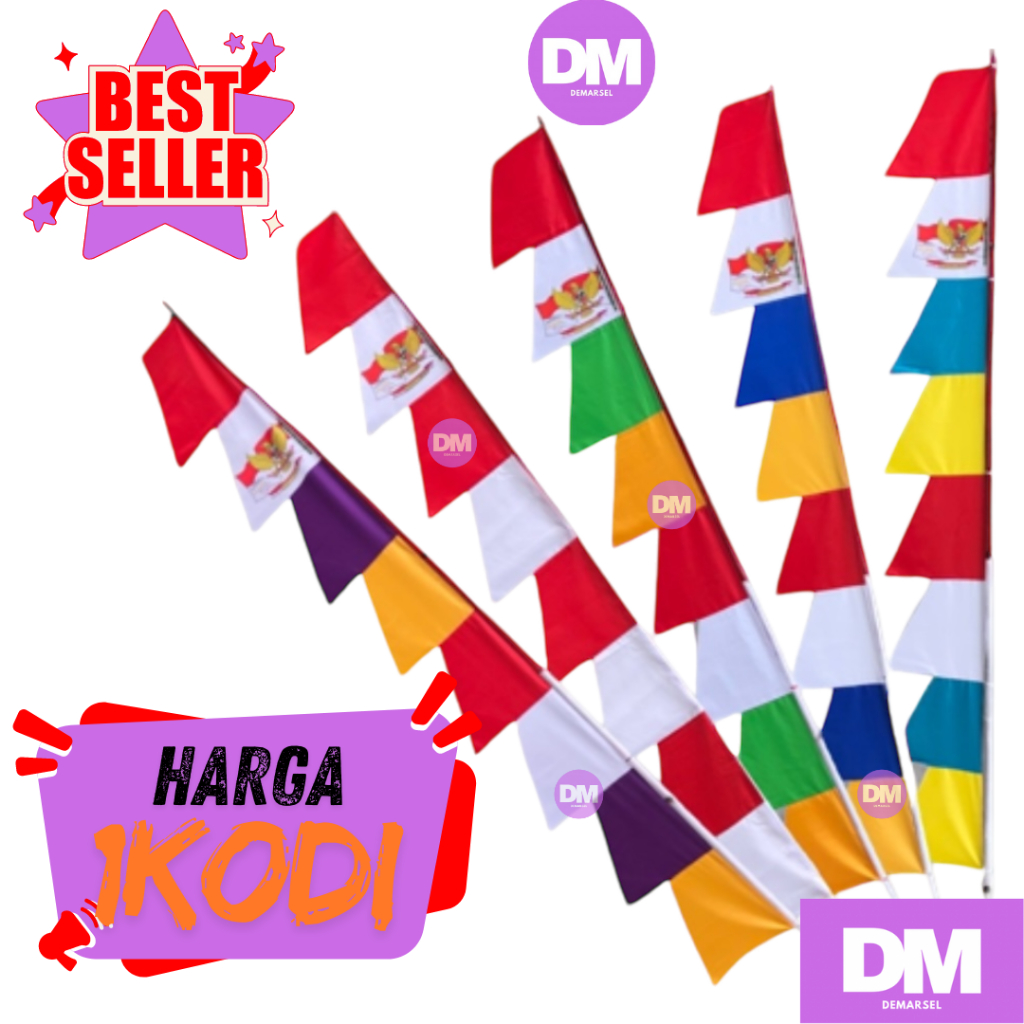 DEMARSEL Umbul Umbul Garuda 1KODI(20PCS) Bendera Umbul Umbul / Umbul Umbul