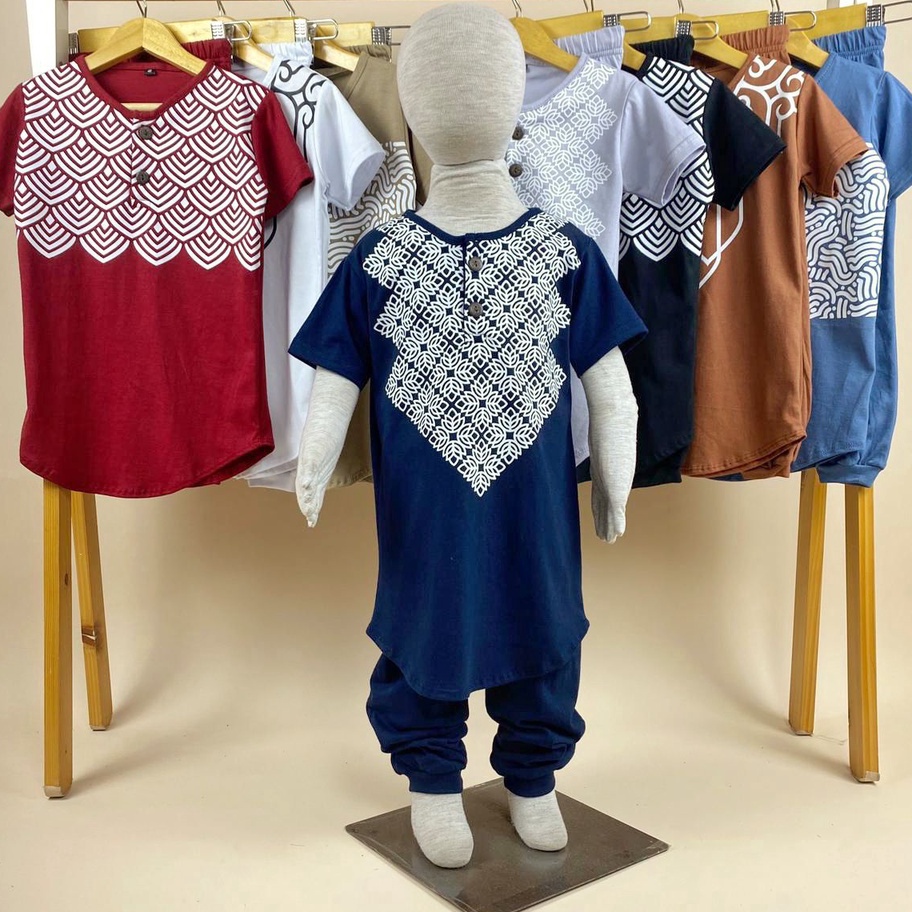 Set Kurta Bilal  Setelan Baju Muslim  Baju Koko Anak 28 Tahun by Pineapple Kids