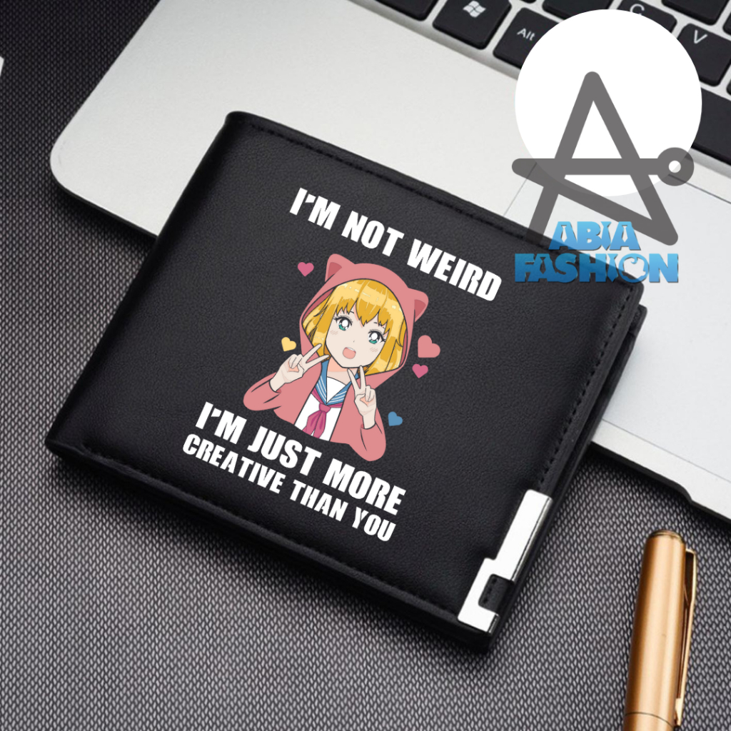 Dompet Anak Dompet Lipat ANIME GIRL Dompet Kulit Sintentis ANIME CUSTOM FREE NAMA