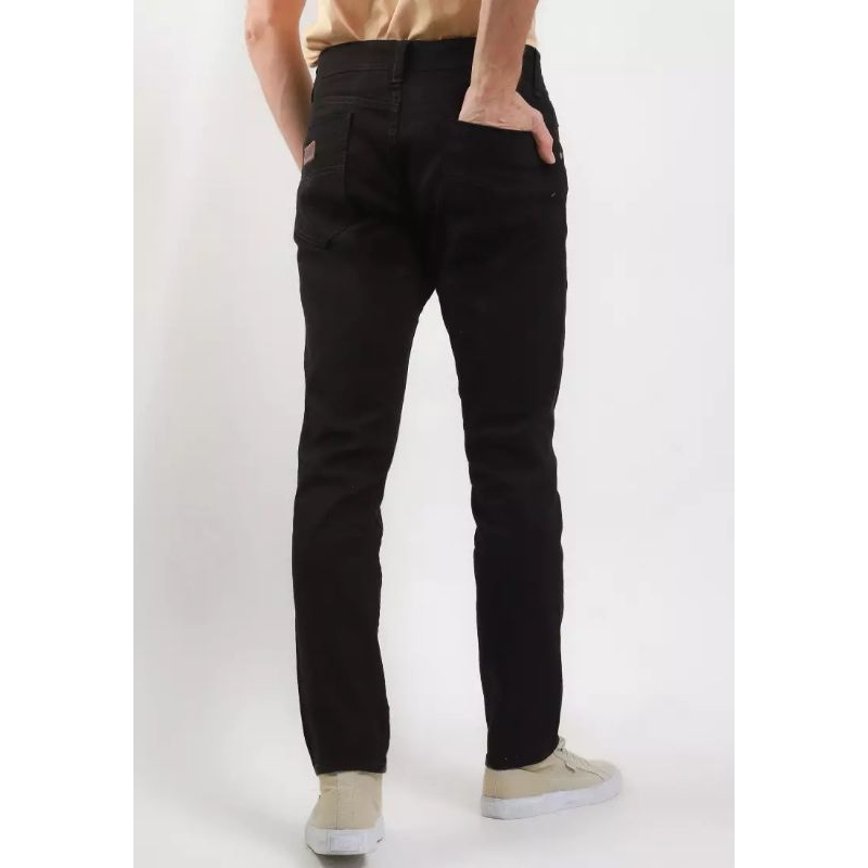 Slim Stretch Fit Twill Pants SLS084BL Celana lois original pria warna hitam black jeans