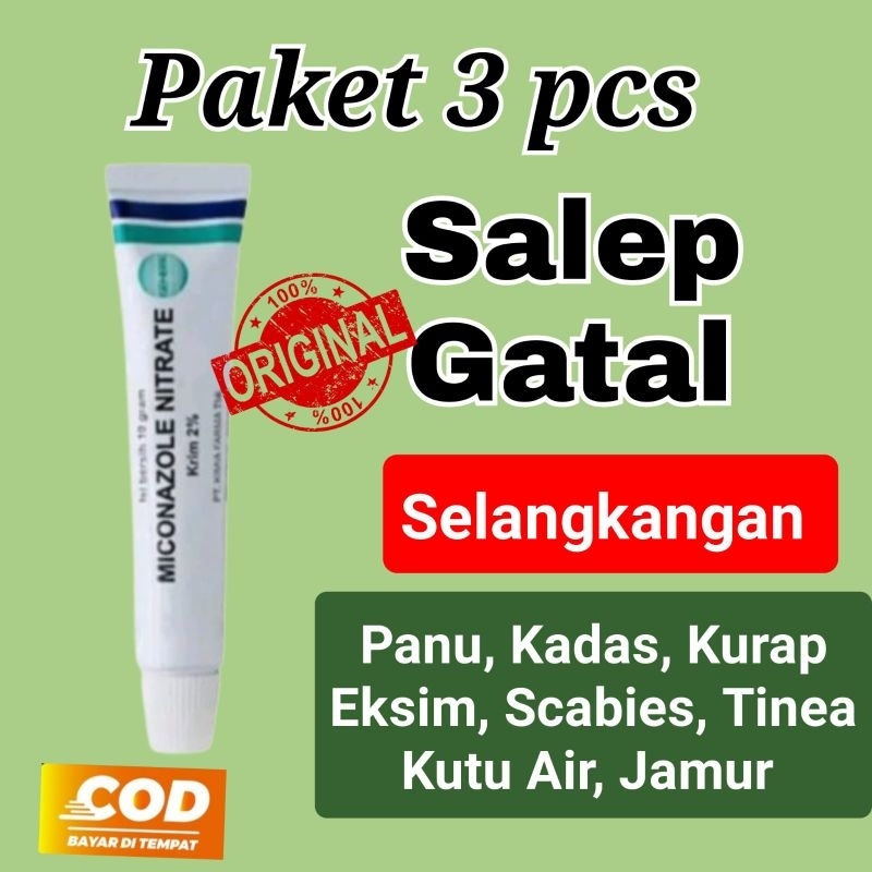 Salep Miconazole Original / Salep Gatal Kulit Selangkangan Panu Kadas Kurap Exim Jamur Kutu Air Ampu