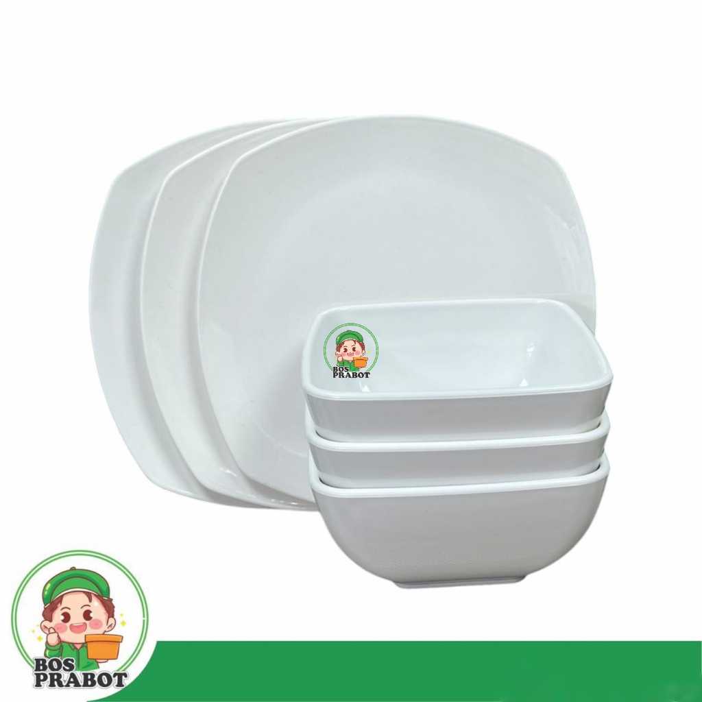 Paket Piring Dan Mangkok Melamin Pink Isi 6 / Paket Piring Melamin Dan Mangkok Melamin Murah Cantik