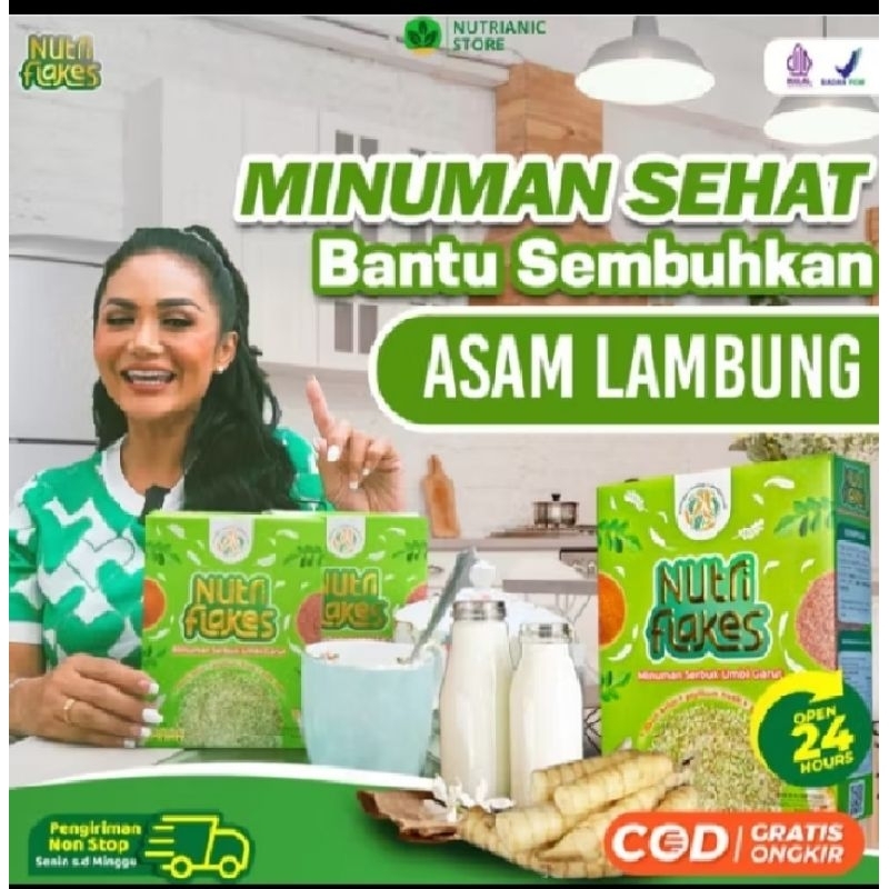 

BEST seller Nutriflakes sereal ampuh untuk Asam lambung 1box