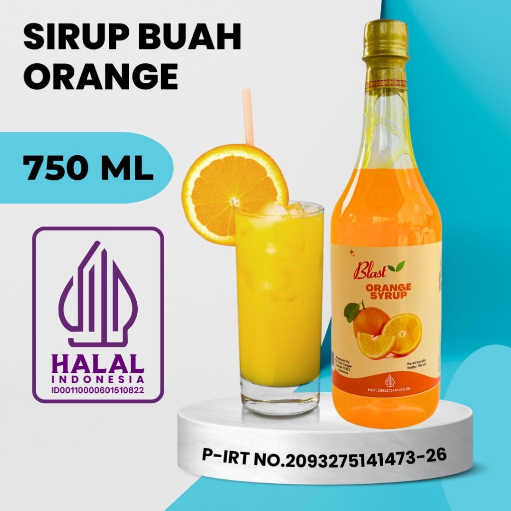 

Syrup ORANGE 750 ml - Sirup Rasa Jeruk Segar - Flavour Minuman Varian Buah