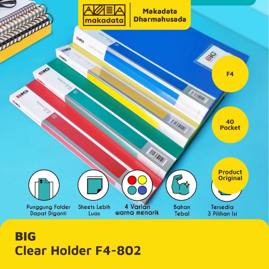 

MAP HOLDER | CLEAR HOLDER BIG UKURAN F4 40 POCKET 802 (1PCS)