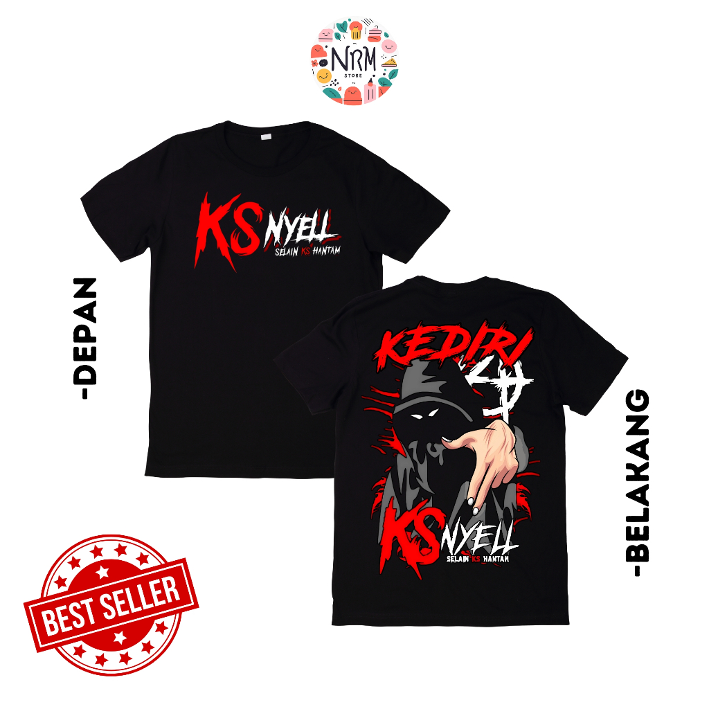 Promo Kaos Kediri KS Nyell Bahan Cotton Combed 100%