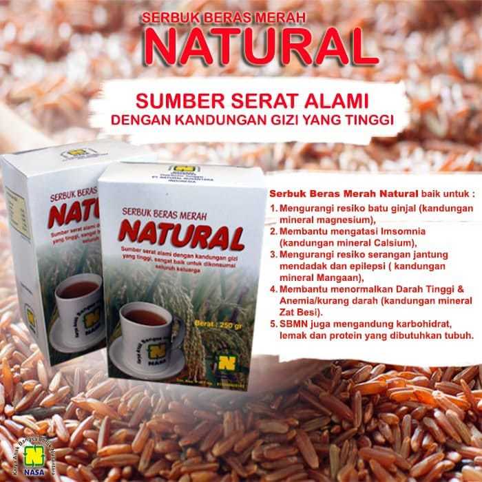 

serbuk beras merah natural - murni tanpa pengawet