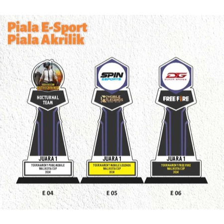 Plakat E Sport Piala E sport Akrilik Piala Pubg Piala Mobile Legend Piala Free Fire Akrilik