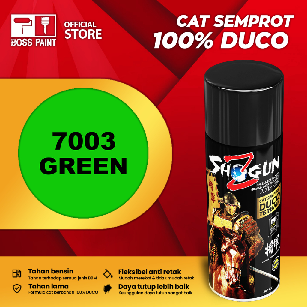 Pilox Pylox Pilok Shogun Z Paint Duco Stabilo Green/Hijau 7003 - Cat Semprot