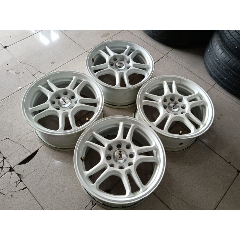 Velg Mobil Second NX SPO HSR Ring 14 Lebar 6 pcd 4x100/114.3 Et38