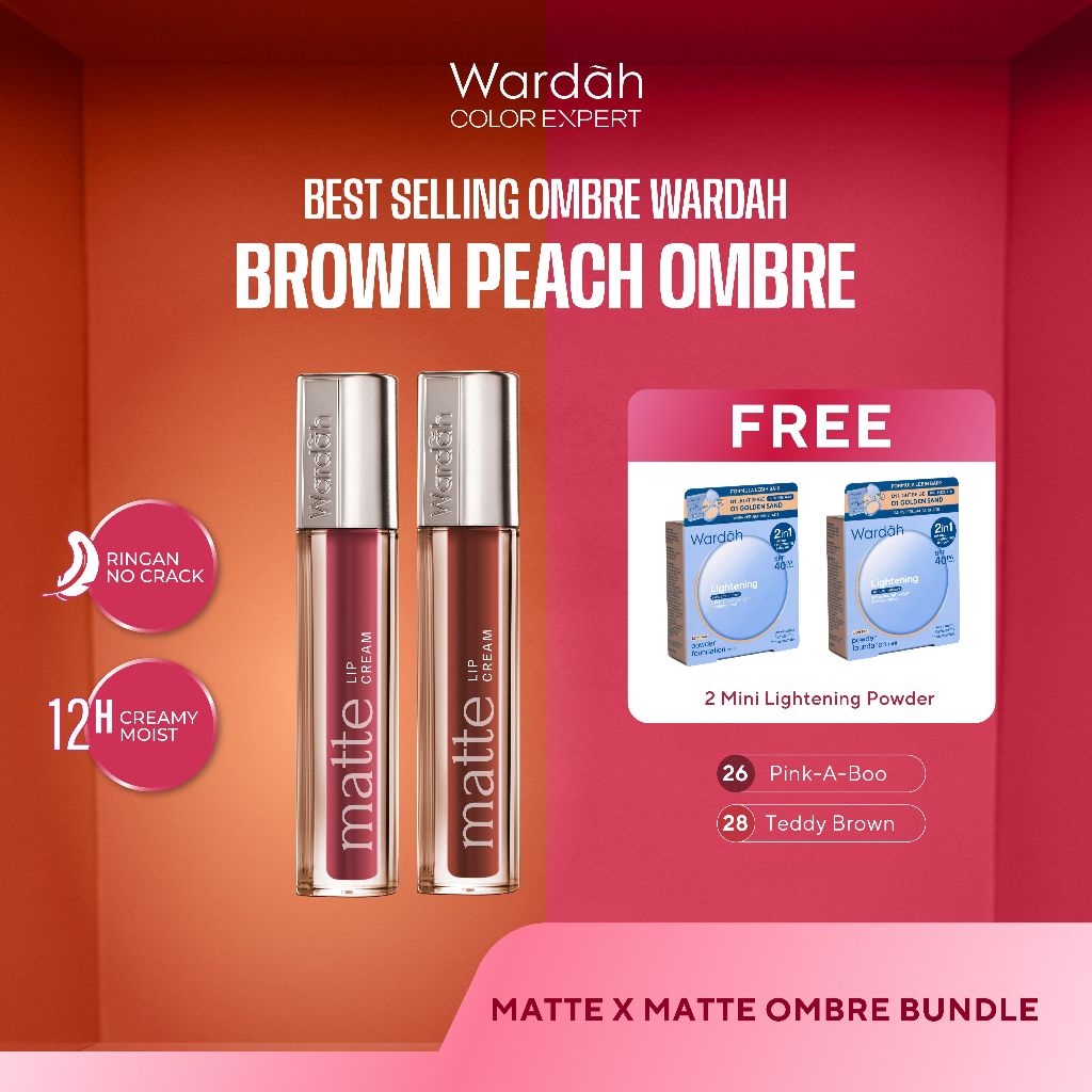 Wardah Exclusive Lip Cream Matte/ Wardah Lipstik  Matte Original 100%