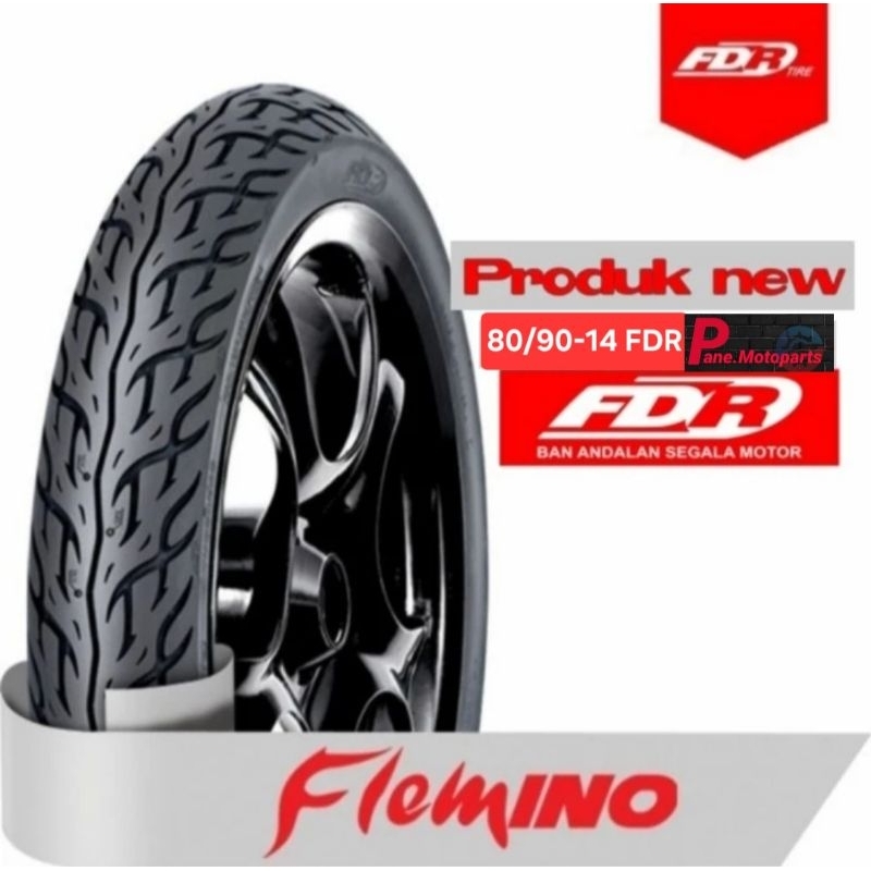 BAN LUAR FDR FLEMINO TUBELESS 80/90-14 FDR 80 90 14 BAN MOTOR UNIVERSAL MATIC BEAT VARIO SCOOPY SCAP