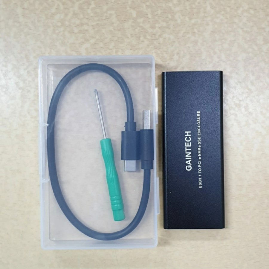 Casing External SSD M.2 NVME USB 3.1 To PCIE NVME Enclosure Gaintech