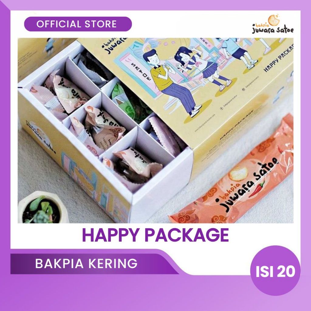

BAKPIA JUWARA SATOE [ Isi 20 ] Bakpia Mix Happy Package - Oleh Oleh Khas Jogja