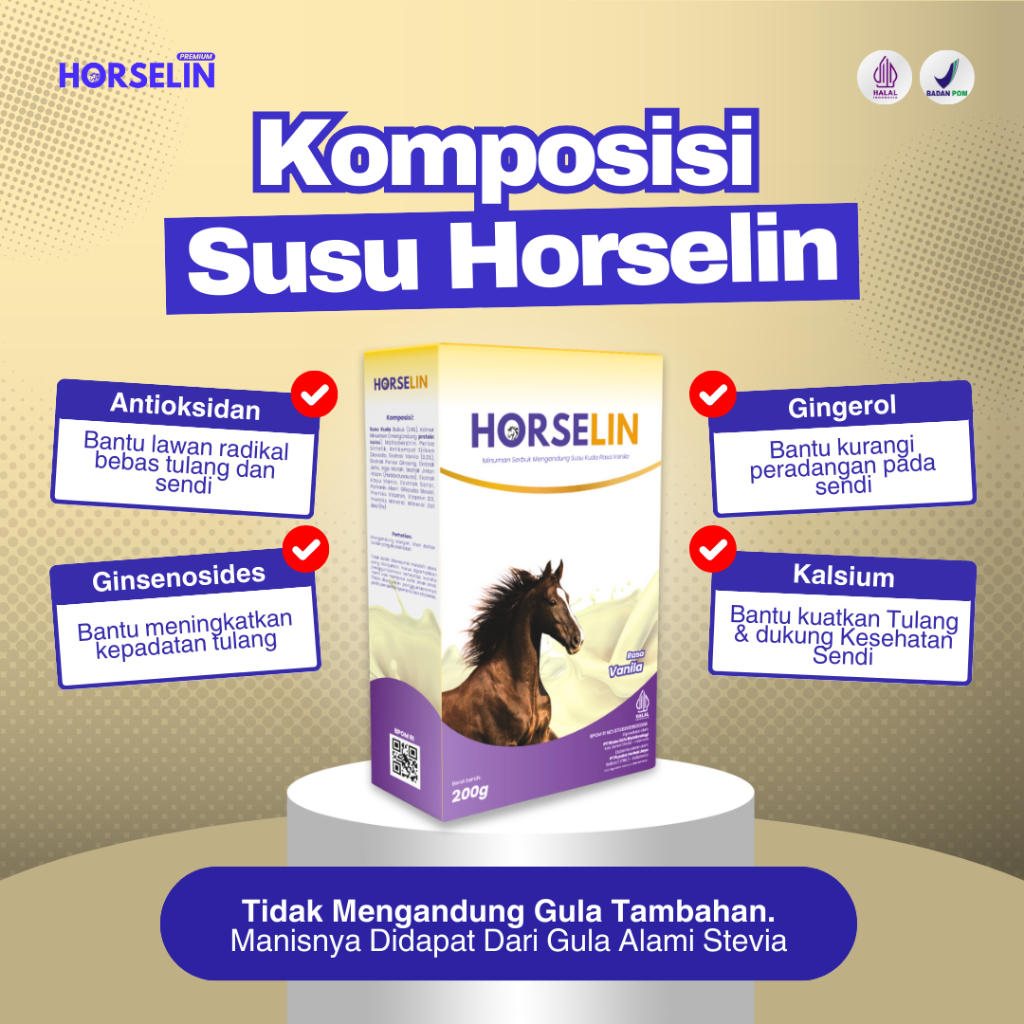 

Susu Kuda Solusi Tulang HORSELIN Susu Kuda Liar untuk Kesehatan Tulang Cegah Pengeroposan (200gr)