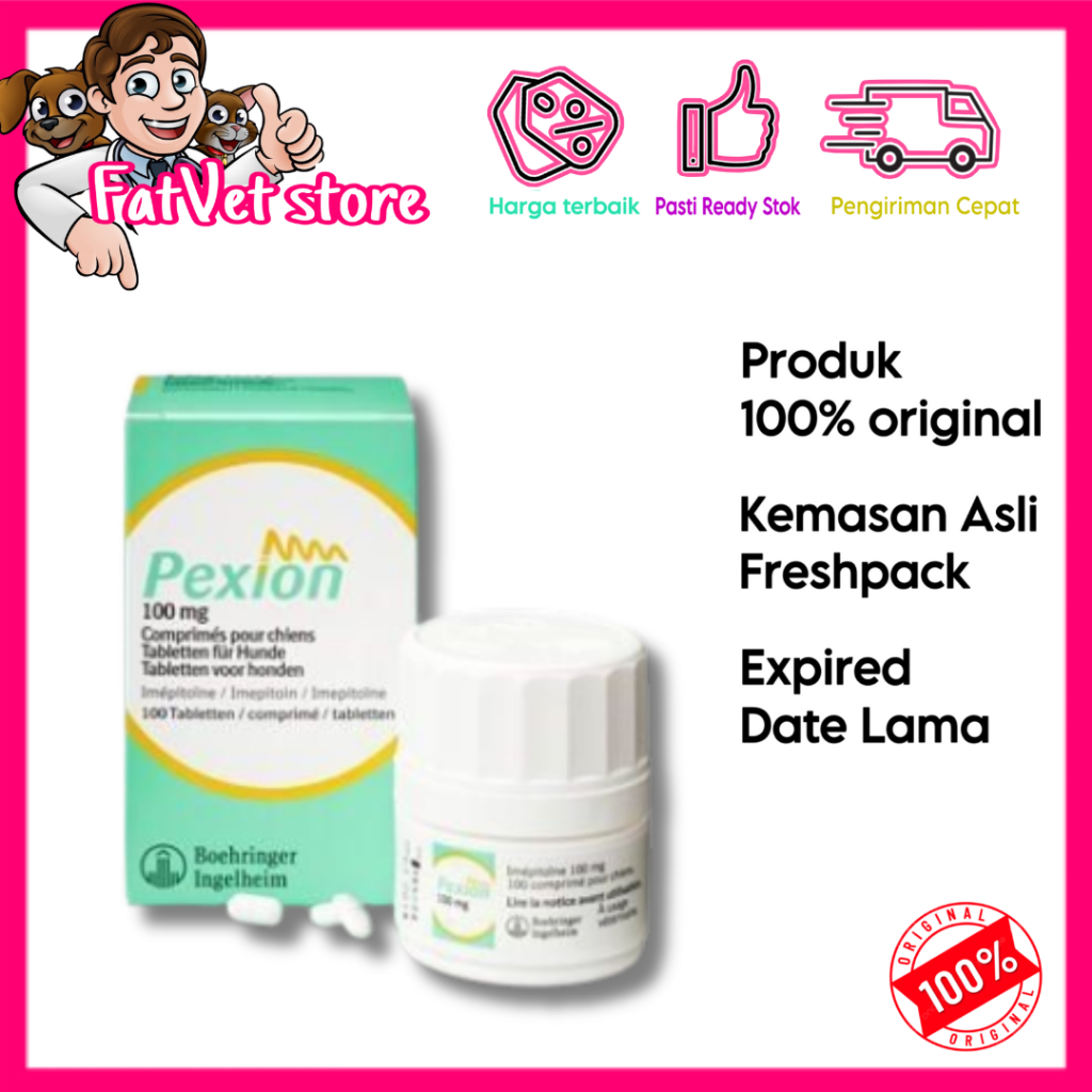 Pexion 100mg obat epilepsi anjing original - per tablet