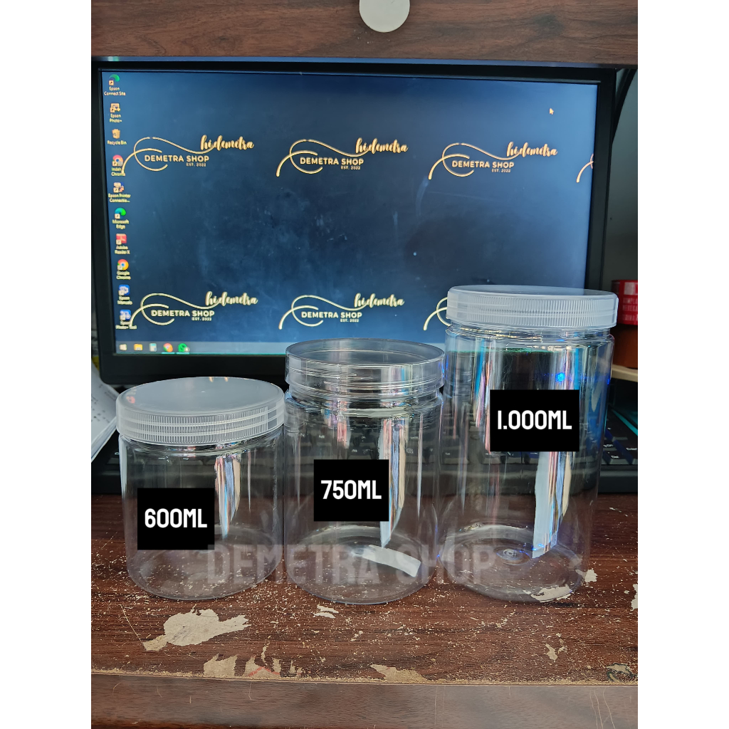 TOPLES TABUNG Toples tabung jar plastik kue kering toples hampers silinder