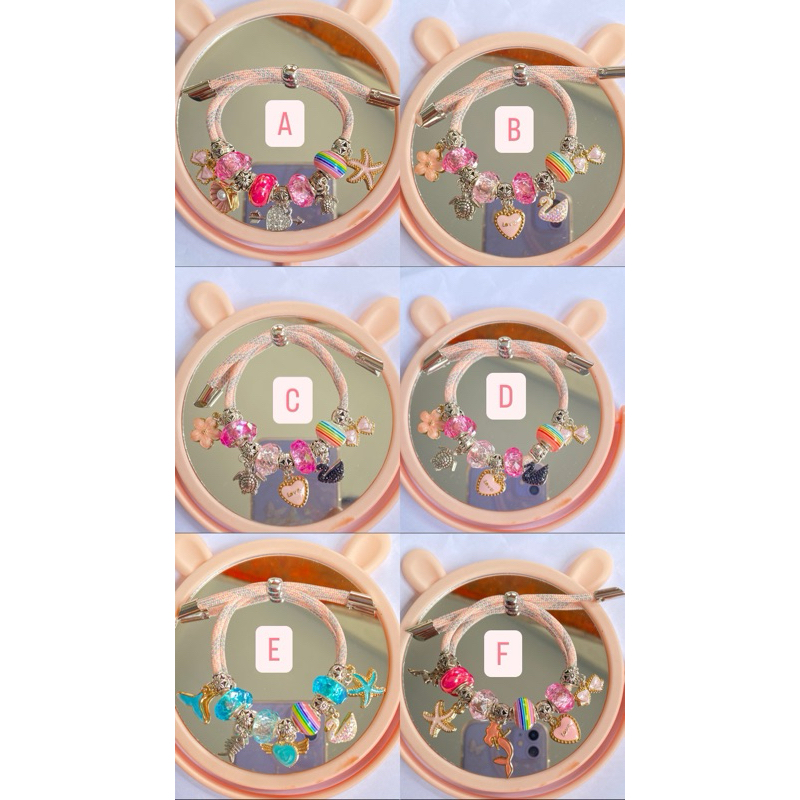 gelang paracord charm rainbow