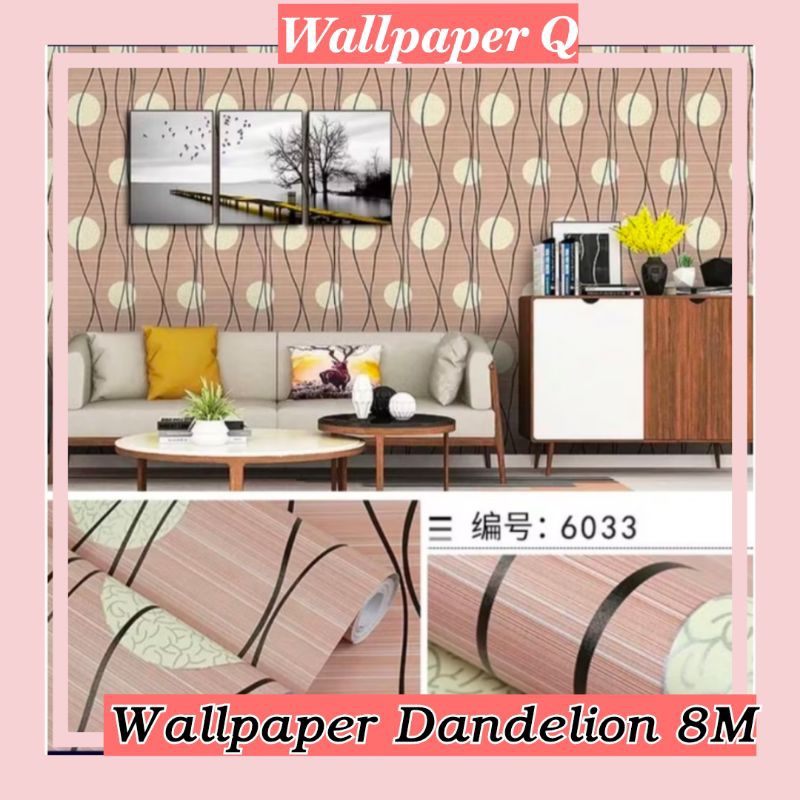 Wallpaper Bunga Dandelion 10M Wallpaper Ruang Tamu Kamar Tidur Meja Lemari Kaca Wallpaper Stiker Hia