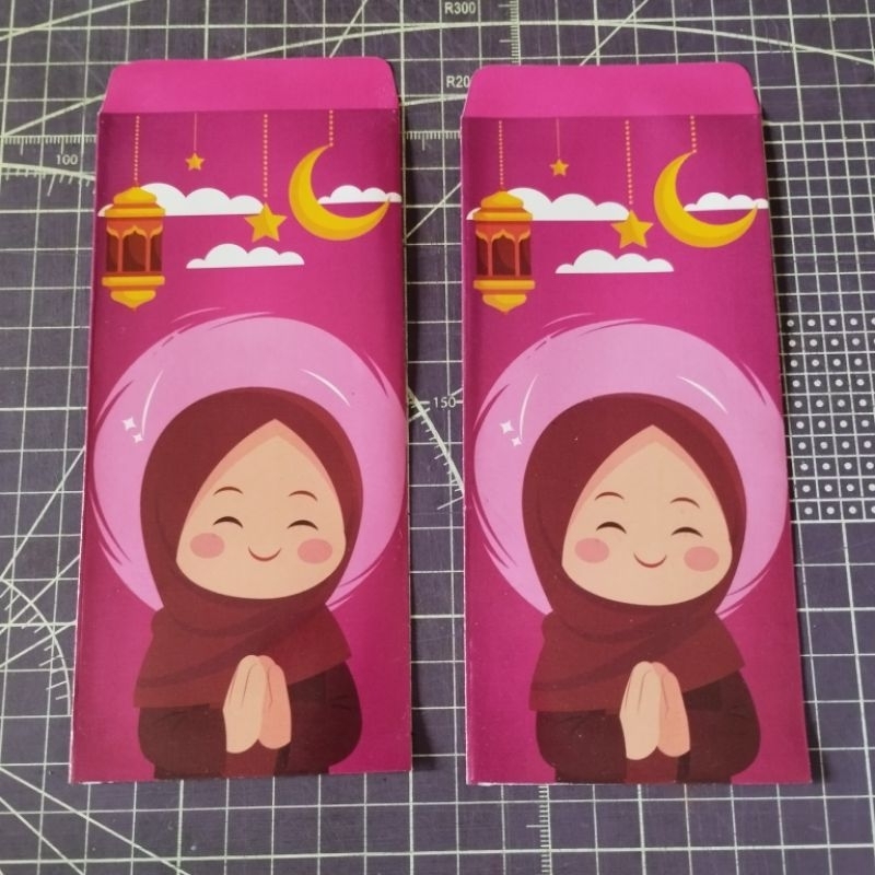 

AMPLOP | THR LEBARAN. Model Perempuan. UKURAN pxl: 16 x 7,5 cm. 1 Pack isi 10.