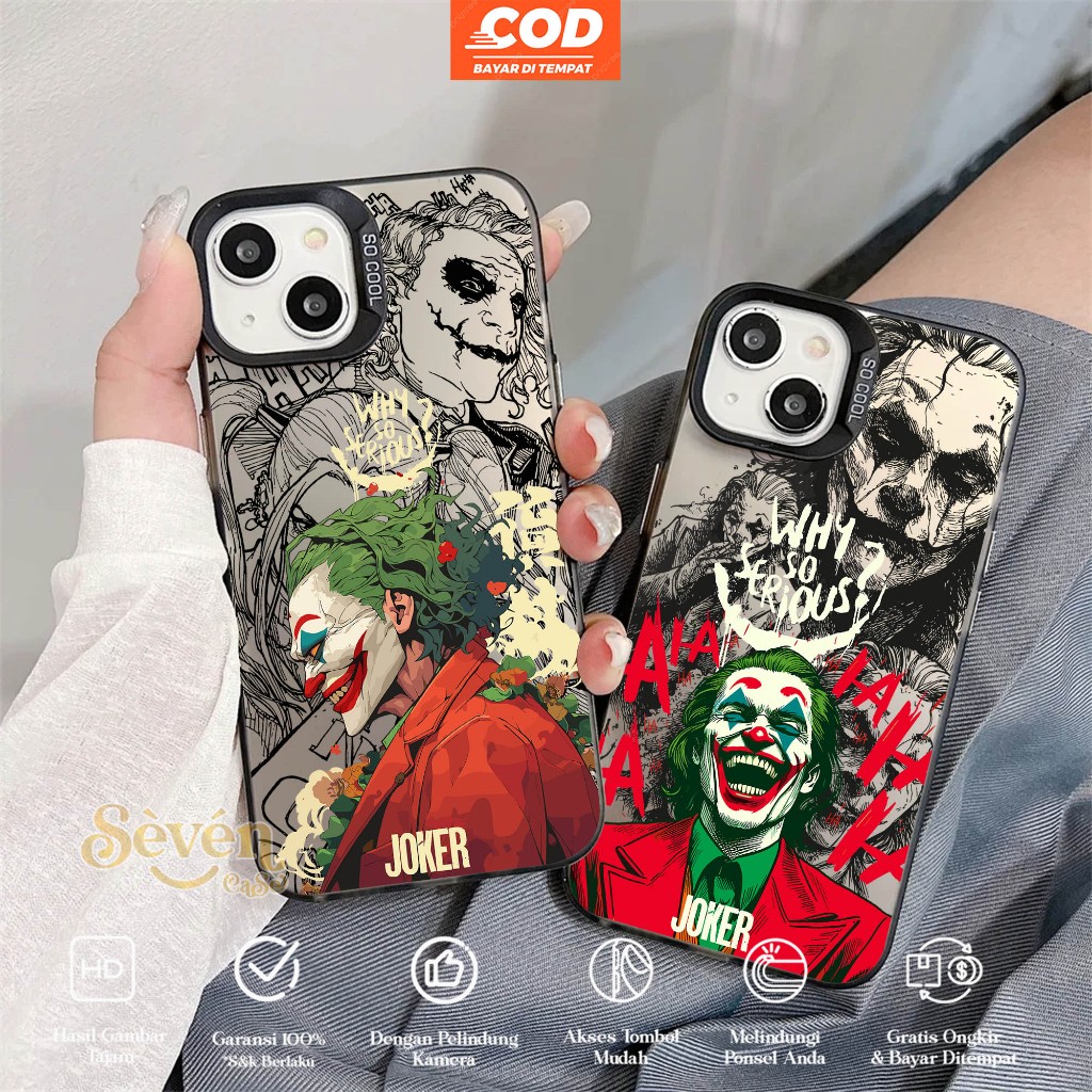 CASE OPPO A3X A1K A3 PRO F11 F7 RENO 4 12F 12 PRO SO COOL HOLOGRAM PREMIUM MATTE - Motif JOKER ICAM 