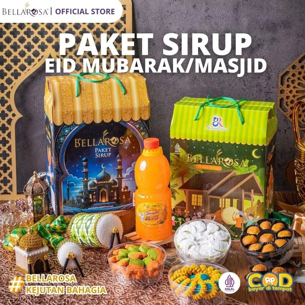 

Bellarosa Paket Sirup Eid Mubarak Hadiah Hampers Lebaran