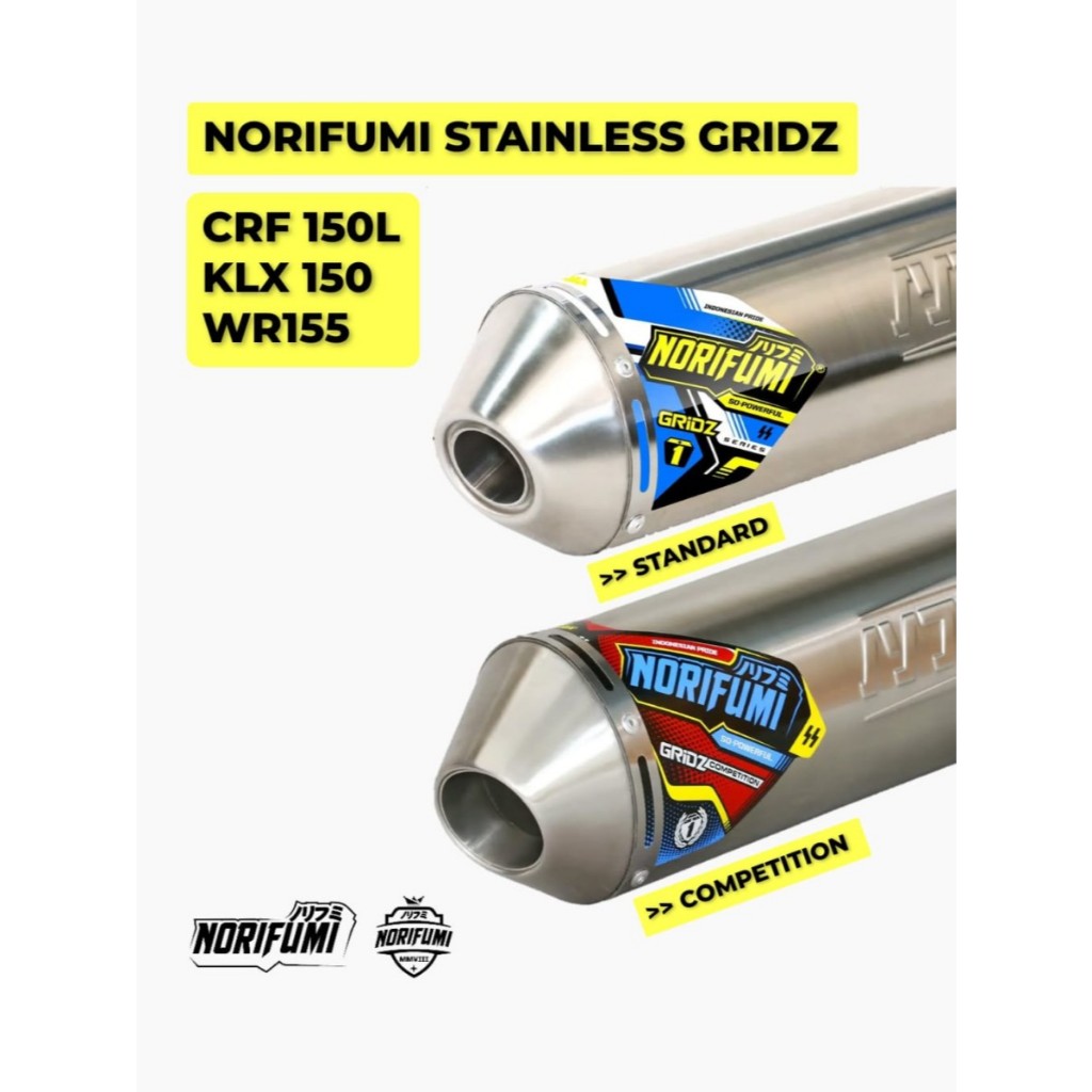 KNALPOT NORIFUMI STAINLESS GRIDZ FULLSYSTEM
