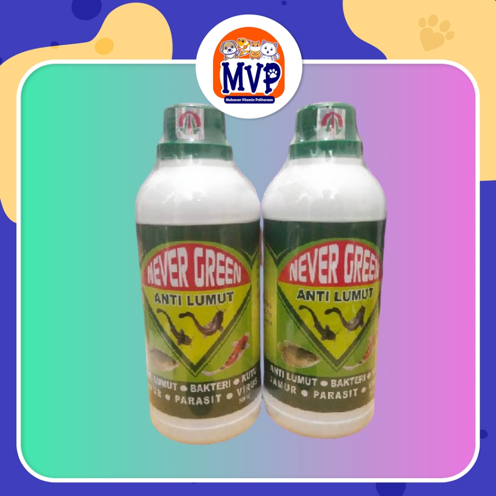 Never Green Ikan 500Ml - Menghambat Pertumbuhan Lumut -Membunuh Bakteri Virus Jamur Parasit di Kolam