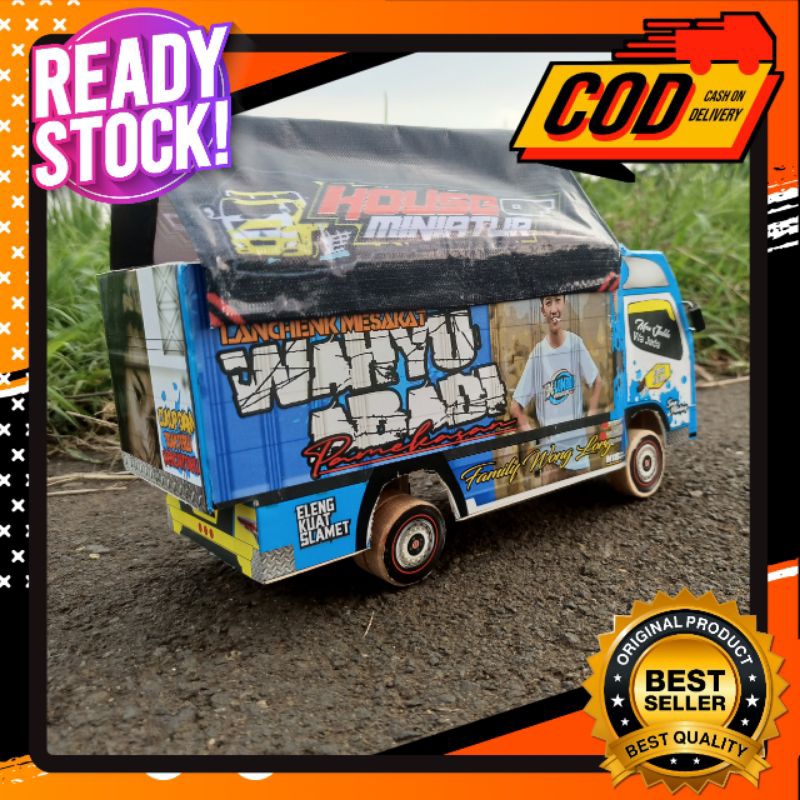 Promo Miniatur Truck oleng kayu " WAHYU ABADI BIRU"