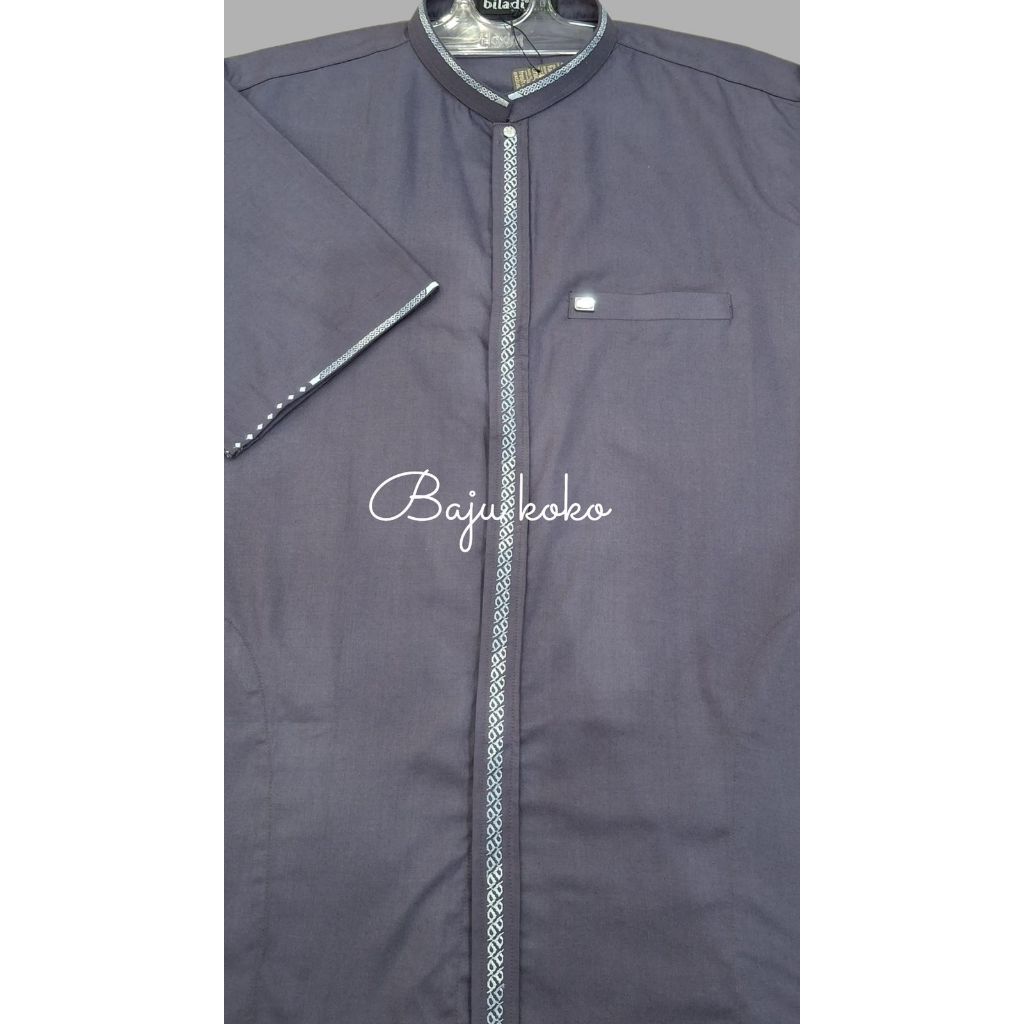 Koko Kharisma Kode 2939 Lengan Pendek Warna Ungu Tua Ukuran M L XL