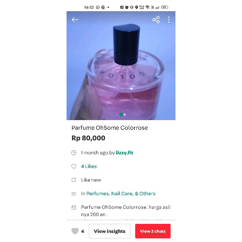 link co buat parfume OhSome Colorrose kkv