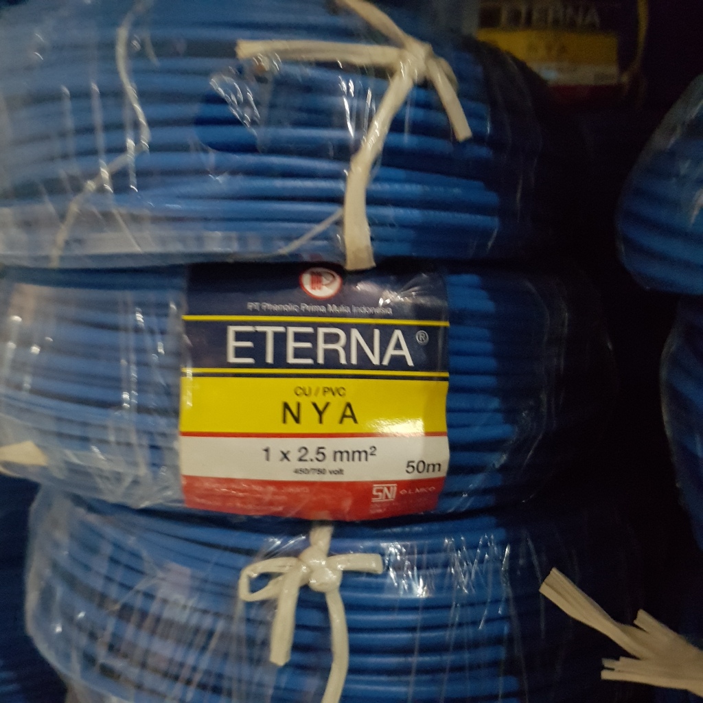 Eterna Kabel Listrik NYA 1 x 2.5 mm² Rol 50 Meter