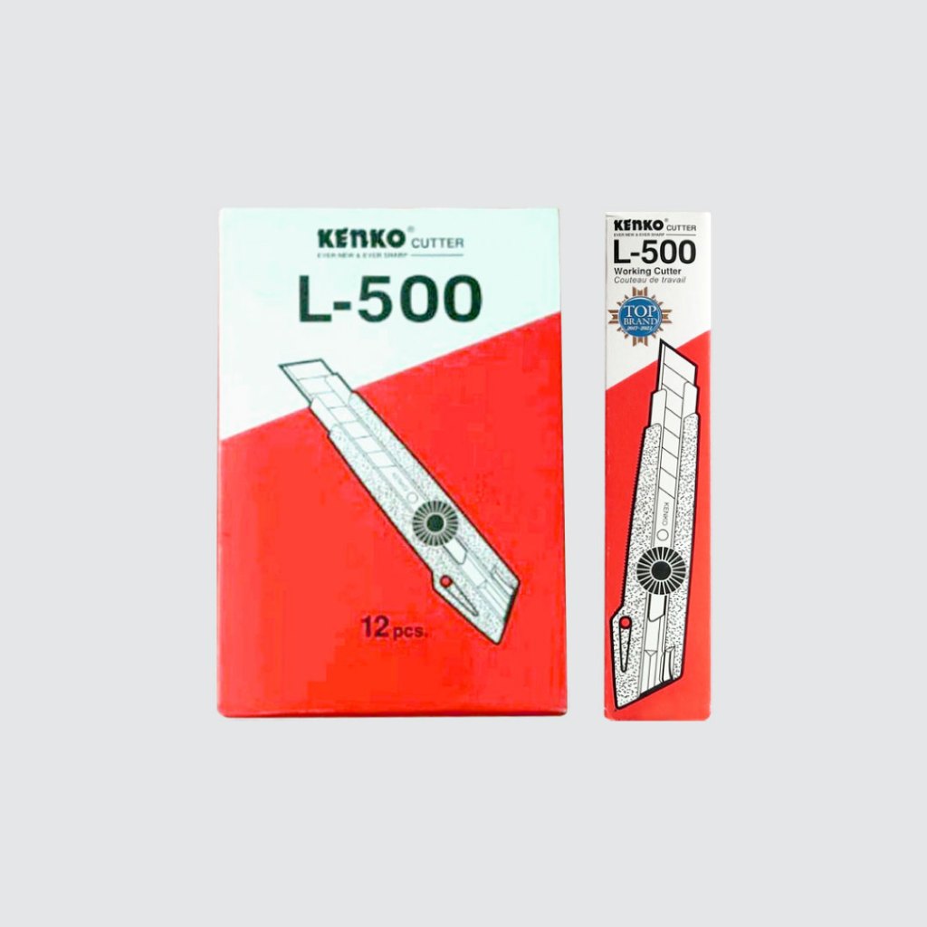 

Kenko Cutter L-500 - 18mm Blade - Pemotong Kertas - 1 Box Isi 12 Pack