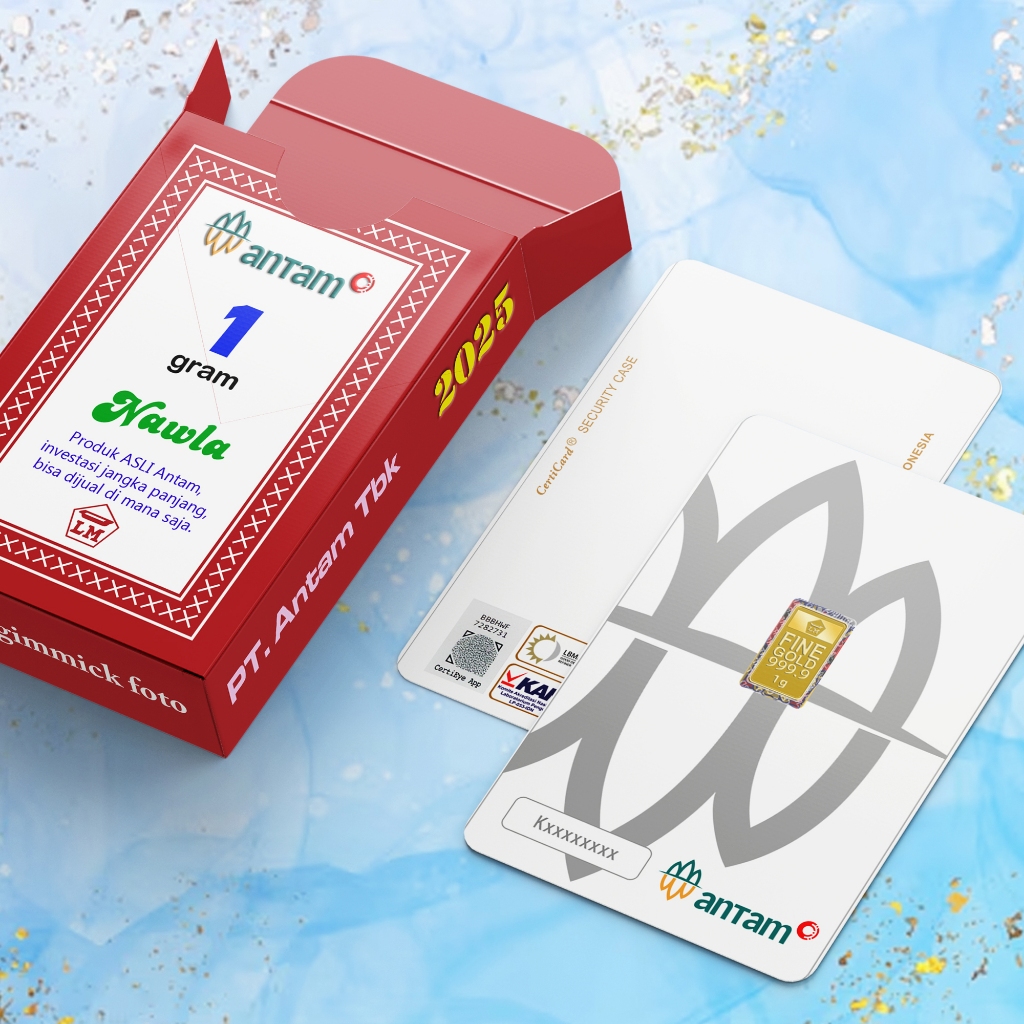 ASLI Antam 1 gram Logam Mulia Emas Murni 24 Karat Certicard Certieye