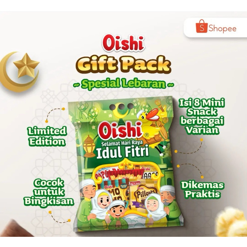 

Oishi Gift Pack Spesial Lebaran Isi 9 Pcs - Snack Lebaran - Hampers Lebaran