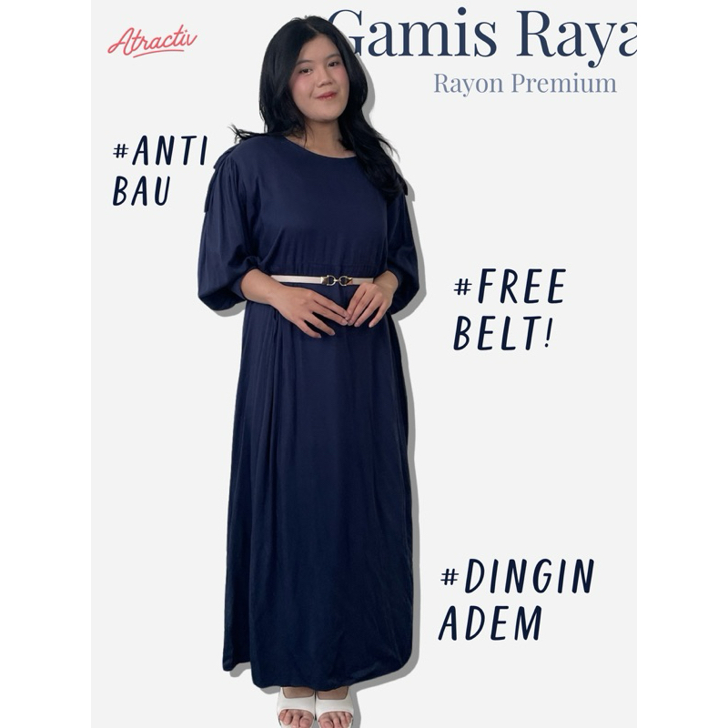 ATRACTIV Dress Lebaran Big Size LD130 LD135 LD142 Gamis Lebaran Jumbo Gamis Rayon Jumbo