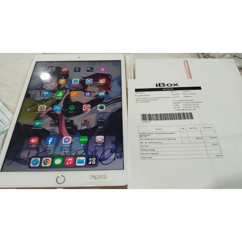 ipad 8 128gb ex ibox fullset