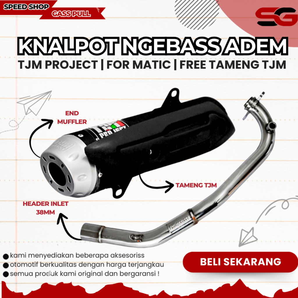 KNALPOT NGEBASS ADEM KNALPOT TJM PROJECT KNALPOT VARIO 125 150 NEW KNALPOT STANDAR RACING NGEBASS