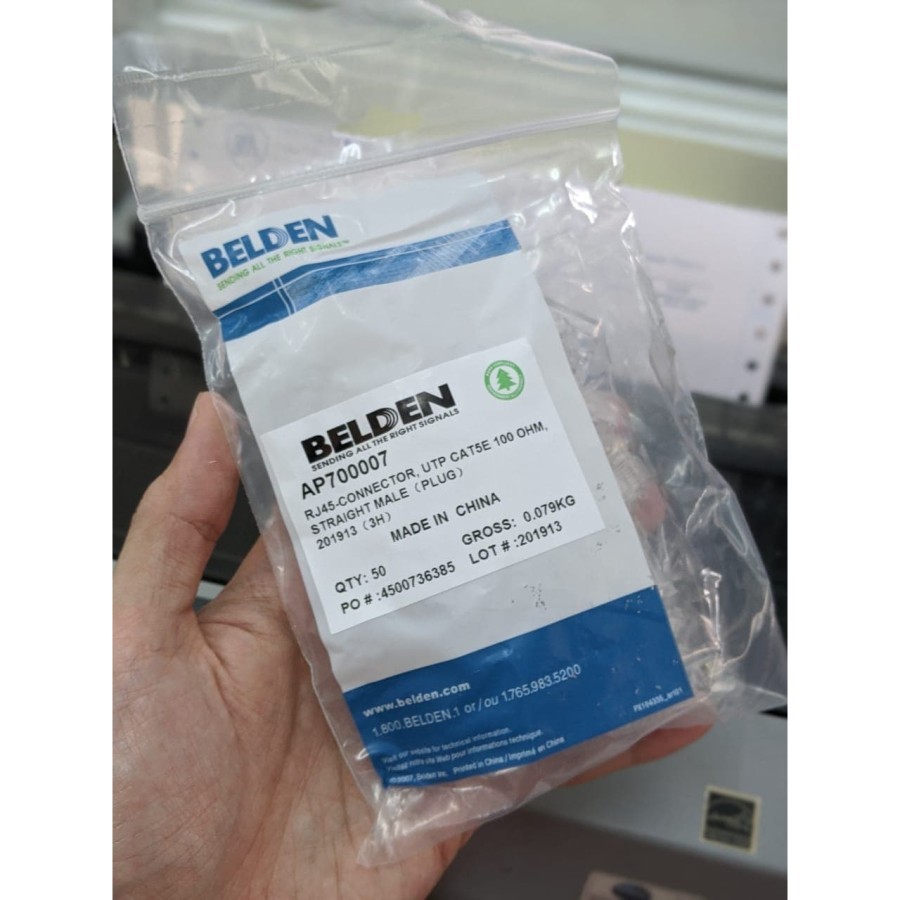 Eceran Konektor RJ 45 Original Belden RJ45 Cat5E