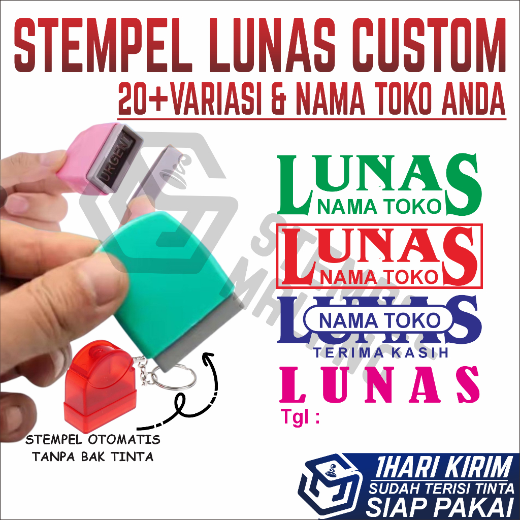 

[1HARI JADI] STEMPEL LUNAS CUSTOM NAMA TOKO/STAMPEL GANTUNGAN KUNCI MINI MURAH