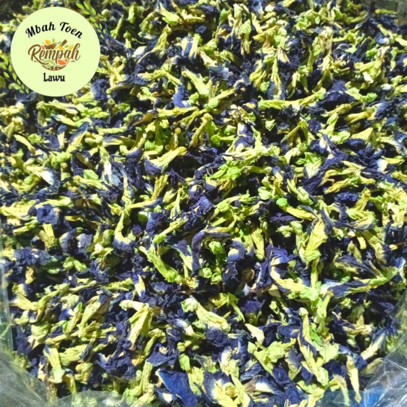

Bunga Telang Kering Grade A 100gram Bonus Lemon Kering